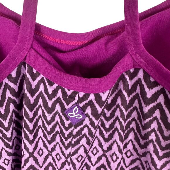 Prana Sol Cora Dress Size S Violet Chevron Print Yoga‎ Athleisure Comfort Beach - Picture 8 of 13